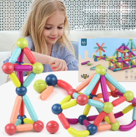 Clamec|Gioco educativo magnetico 64 pz
